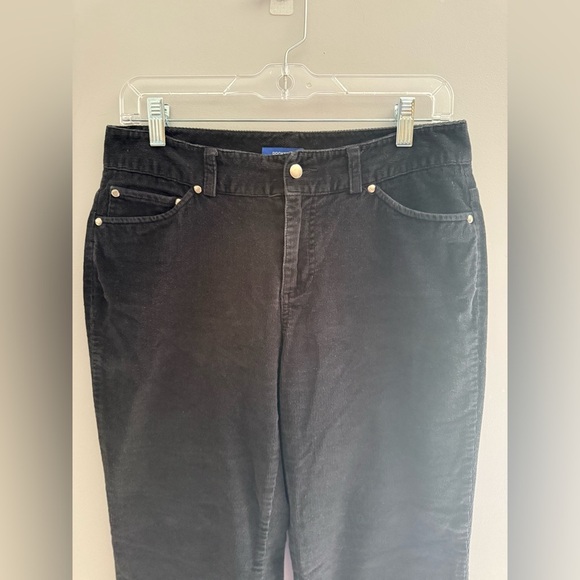 Dockers Black Corduroy Pants Woman’s SZ 4 Straight Leg Stretch Pockets Mid Rise - Picture 2 of 11